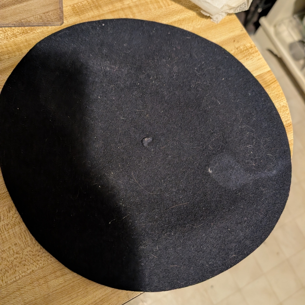 Black Wool Beret - image 2